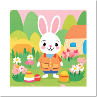 Pippity-Pop Bunny: Filling the Garden with Eggs Posters and Art